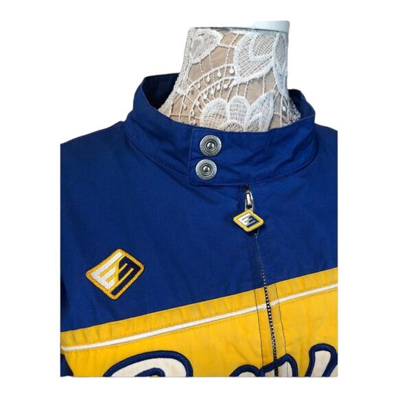 Vintage Y2K Enyce Clothing Company Men's Racing Team blue yellow Jacket size XXL - Picture 4 of 11